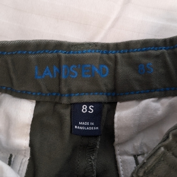 LAND'S End army green shorts with adjustable waist size 8 Short - Picture 4 of 9